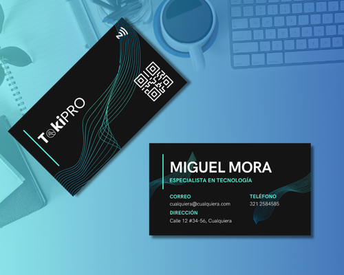 Modelo de tarjeta TokiPRO - Diseño Moderno